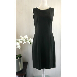 DKNY Charcoal Gray Sleeveless Dress Knee Length Side Zip Dress Women's Size 10
